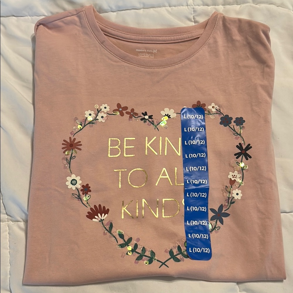 Kids Pink 'Be Kind' Graphic Tee